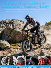 Load image into Gallery viewer, ANIIOKI 6000/7000W Dual Motor Electric Bike,46MPH 300Miles Long Range eBike,60/72V 70Ah/80Ah Battery,7-Speed,26×4.8" Fat Tire Electric Bicycles,A9 Pro Max
