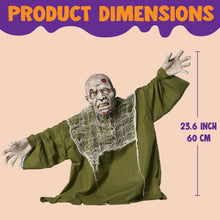 Load image into Gallery viewer, JOYIN Halloween Animated Zombie Groundbreaker Outdoor Decor with Light Up Eyes Creepy Animatronic Decorations with Movable Arms for Halloween Party Prop and Lawn Patio Yard Outside Decorations
