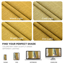 Load image into Gallery viewer, Joydeco Blackout Curtains for Bedroom - 100% Light Blocking 2 Panels Set Yellow Drapes 42"W x 108"L, Thermal Insulated Room Darkening Curtains, Linen Textured for Living Room, Rod Pocket &amp; Back Tabs
