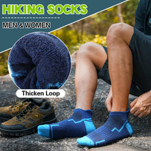 Load image into Gallery viewer, Welwoos Merino Wool Ankle Hiking Socks Thermal Warm Thick Winter Compression Support Running Cushion Athletic No Show Socks for Men Gifts Stocking Stuffers 6 Pairs(Deep Color Mixed,L)
