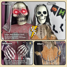 Load image into Gallery viewer, Halloween Decorations Outdoor, 6 Ft Large Animated Grim Reaper with Big Chain,Sound &amp; Touch Activated with Creepy Sound - Scary Props House Decor for Garden Yard Lawn Indoor Decoration Animatronics

