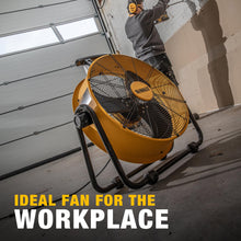 Load image into Gallery viewer, DEWALT 20 Inch Floor Fan, 180° Adjustable Tilting Drum Fan DXF2042
