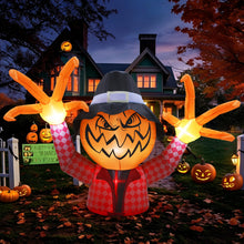 Load image into Gallery viewer, GIFTFIND Halloween Inflatable Pumpkin Monster with Fingers Decorations
