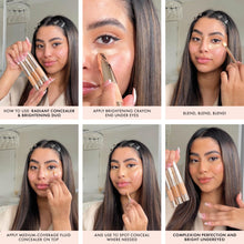 Load image into Gallery viewer, ICONIC LONDON Radiant Concealer &amp; Brightening Duo | Creamy Liquid + Brightening Crayon Dual Ended Concealer, Cruelty Free, Vegan Makeup (Neutral Fair) 0.08 oz

