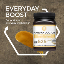 Load image into Gallery viewer, MANUKA DOCTOR - MGO 525+ Manuka Honey Monofloral (1.1 lbs) 100% Pure New Zealand Honey. Certified. Guaranteed. RAW. Non-GMO
