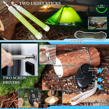Load image into Gallery viewer, Survival Kits 38 in 1, Gifts for Men Dad Husband Him Fathers Day, Survival Gear and Equipment, Camping Accessories/Cool Gadget/Fishing Hunting Camping Essentials for Teen Men Women Adventure Lovers
