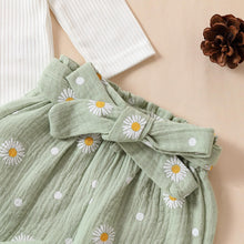 Load image into Gallery viewer, Kaipiclos Newborn Infant Girl Clothes Rib Knit Romper Daisy Print Pants Headband Baby Clothes for Girls 0 3 6 12 18 24 Months
