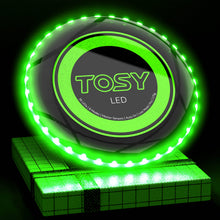 Load image into Gallery viewer, TOSY Flying Disc - 16 Million Color RGB or 36 or 360 LEDs, Extremely Bright, Smart Modes, Auto Light Up, Rechargeable, Perfect Birthday &amp; Camping Gift for Men/Boys/Teens/Kids, 175g frisbees
