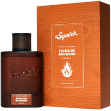 Load image into Gallery viewer, Dr. Squatch Fireside Bourbon Cologne - Natural cedarwood, clove, and patchouli fragrance inspired by Wood Barrel Bourbon Bar Soap
