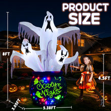 Load image into Gallery viewer, 8FT Halloween Inflatables Outdoor Decorations Scary Large Ghost Decor
