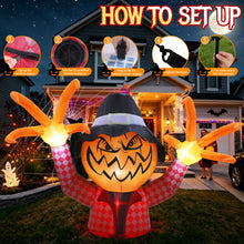 Load image into Gallery viewer, GIFTFIND Halloween Inflatable Pumpkin Monster with Fingers Decorations
