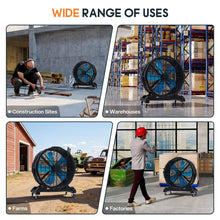 Load image into Gallery viewer, Albott 36 Inch Industrial Drum Fan, 500W Plastic High Velocity Floor Fan
