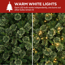 Load image into Gallery viewer, Hykolity 6 ft Prelit Christmas Tree, Artificial Christmas Pine Tree with 350 Warm White LED Lights, 1016 PVC Branch Tips &amp; Needles, Metal Stand and Hinged Branches

