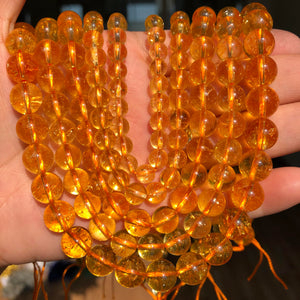 Songxi Beads 6mm Natural Citrine Beads for Jewelry Making 15inches Gemstone Beads for Bracelet Jewelry Bracelet Making ﻿