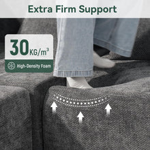 Load image into Gallery viewer, MONVANE Modular Sectional Sofa, Oversized 8 Seat Convertible U Shaped Couch with Ottoman, Comfy Chenille Cloud Couch with Deep Seat, Sectional Couches for Living Room, No Assembly Required, Grey
