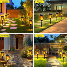 Load image into Gallery viewer, AOUNQ Solar Torch Lights Outdoor Flickering Flame for Halloween Decorations
