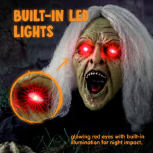 Load image into Gallery viewer, JOYIN Zombie Halloween Decoration Outdoor Witch Groundbreaker Halloween Graveyard Decor Outside, Scary Zombie Props with Sound Effect &amp; Lighted Eyes for Haunted House, Lawn Yard Decorations
