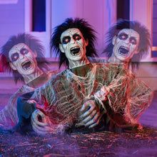Load image into Gallery viewer, JOYIN Halloween Outdoor Decoration Zombie Groundbreaker, Animatronics Zombie Props Halloween Outside Decor, Animated Groundbreaker with Sound &amp; Glowing Eyes for Graveyard Lawn Yard Haunted House Decor
