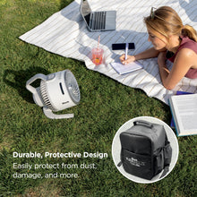 Load image into Gallery viewer, Shark FlexBreeze HydroGo Fan &amp; Travel Bag — Ultra-powerful portable fan with indoor + outdoor evaporative mist. Corded &amp; cordless, White, FA053BRN
