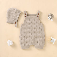 Load image into Gallery viewer, Newborn Baby Rompers Hats Clothes Sets Autumn Winter Solid Knitted Infants Kids Boy Girl Sweaters Jumpsuits Outfits 2pc Knitwear
