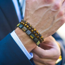 Load image into Gallery viewer, New Fashion High Quality Men Jewelry Natural Stone Square Beads Braided Men Bracelet set
