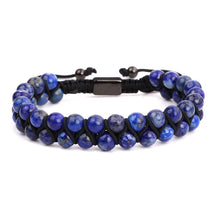 Load image into Gallery viewer, New Fashion High Quality Men Jewelry Natural Stone Square Beads Braided Men Bracelet set
