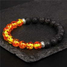 Load image into Gallery viewer, Buddhism Natural Lava Stone Beads Bracelet Men Women 8mm Malachite Beaded Yoga Healing Bracelets Prayer Lucky Jewelry Gifts
