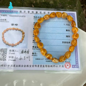 100% natural baltic amber bracelet Jewelry Genuine Charm Bracelets Cute/Romantic Women