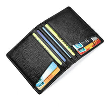 Load image into Gallery viewer, Super Slim Soft Wallet 100% Genuine Leather Mini Credit Card Wallet Purse Card Holders Men Wallet Thin Small
