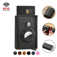 Load image into Gallery viewer, Rfid Credit Card Holder Wallet For AirTag Men Women Wallets Money Bags Leather Wallet For Apple Air Tag Purses Smart Wallet
