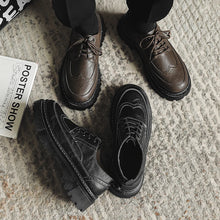 Load image into Gallery viewer, STRONGSHEN Men Casual Leather Shoes Thick Soled Formal Shoes Fashion Handmade Brogue Business Shoes Oxford Zapatos Hombre
