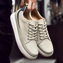 Load image into Gallery viewer, New Men Sneakers Elevator Shoes Comfortable Leather Heightening Shoes For Men Insole 6cm 8cm Heels Casual Lift Height Shoes Man
