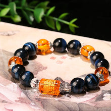 Load image into Gallery viewer, BOEYCJR The God of wealth Tiger Eyes Stone Beads Bangles &amp; Bracelets Jewelry Lucky Energy Couple Bracelet for Women or Men
