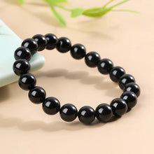 Load image into Gallery viewer, JD Natural Stone 7A Black Tourmaline Bead Bracelets Women Healing Crystals Chakra Yoga Meditation Jewelry Schorl Strand Bangles
