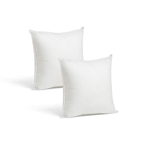 Foamily Throw Pillows Insert Set of 2-12 x 12 Insert for Decorative Pillow Covers - Made in USA - Bed and Couch Pillows