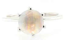 Load image into Gallery viewer, Natural Rainbow Moonstone 925 Solid Sterling Silver Engagement Ring Size 4.75, 5, 5.75, 6, 6.75, 7, 7.75, 8, 8.75, 9, 9.75, 10
