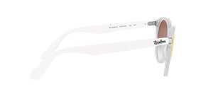Ray-Ban RB4380N Blaze Round Sunglasses, Matte Transparent/Red Gradient Mirror, 37 mm
