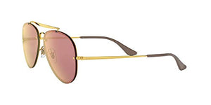 Ray-Ban RB3584N Blaze Aviator Sunglasses, Gold/Pink Mirror, 58 mm