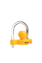 Load image into Gallery viewer, RETRUE Universal Coupler Lock Trailer Locks Ball Hitch Trailer Hitch Lock Adjustable Security Heavy-Duty Steel fits 1-7/8 Inch, 2 Inch, 2-5/16 Inch Couplers, Yellow, Lightweight
