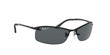 Load image into Gallery viewer, Ray-Ban Unisex-Adult RB3183 Metal Sunglasses, Black/Polarized Grey Gradient, 63 mm
