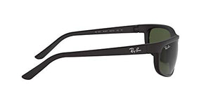 Ray-Ban Men's RB2027 Predator 2 Sunglasses, Black/Matte Black/Green, 62 mm