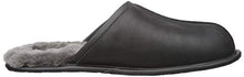 Load image into Gallery viewer, UGG Men's Scuff Slipper, Black Leather, 10
