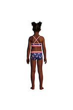Load image into Gallery viewer, Lands' End G LS 3 Piece Rash Guard Set Primo Pink Tie Dye Stripe Kids Slim 10
