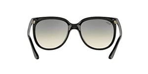 Ray-Ban Women's RB4126 Cats 1000 Eye Sunglasses, Black/Grey Gradient, 57 mm