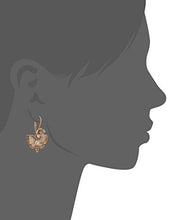 Load image into Gallery viewer, Betsey Johnson Rose Gold Butterfly Drop Earring
