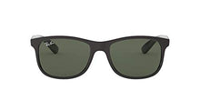 Load image into Gallery viewer, Ray-Ban RB4202 Andy Rectangular Sunglasses, Matte Black/Dark Green, 55 mm
