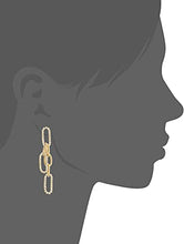 Load image into Gallery viewer, 14K Gold Plated Design and Temperament Circle Chain with Rhinestone Earrings with S925 Silver Needle for Women Girl Gifts Valentines/Birthday/ Anniversary / Mother’s Day
