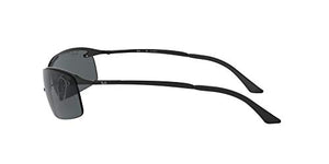 Ray-Ban Unisex-Adult RB3183 Metal Sunglasses, Black/Polarized Grey Gradient, 63 mm