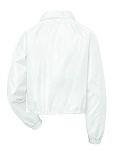 Champion Women's Heritage Woven Coaches Jacket, White, Small