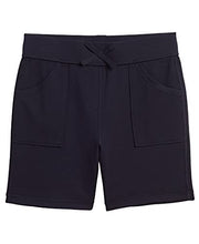 Load image into Gallery viewer, Nautica Girls' Big School Uniform Sensory-Friendly Soft Pull-On Short, Navy, 12-14
